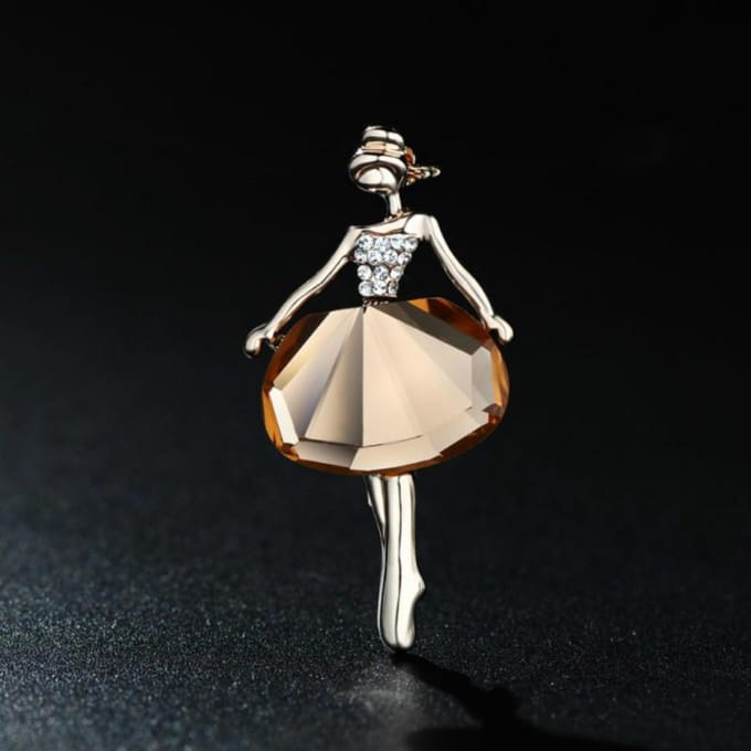 Klassieke Ballet Dans Broche, Elegante Dames Bal Sieraden Cadeau, Modieuze Meisjes Badge Accessoires