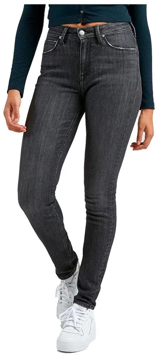 Lee Scarlett Hoge Taille Broek Grijs 28 / 33 Vrouw