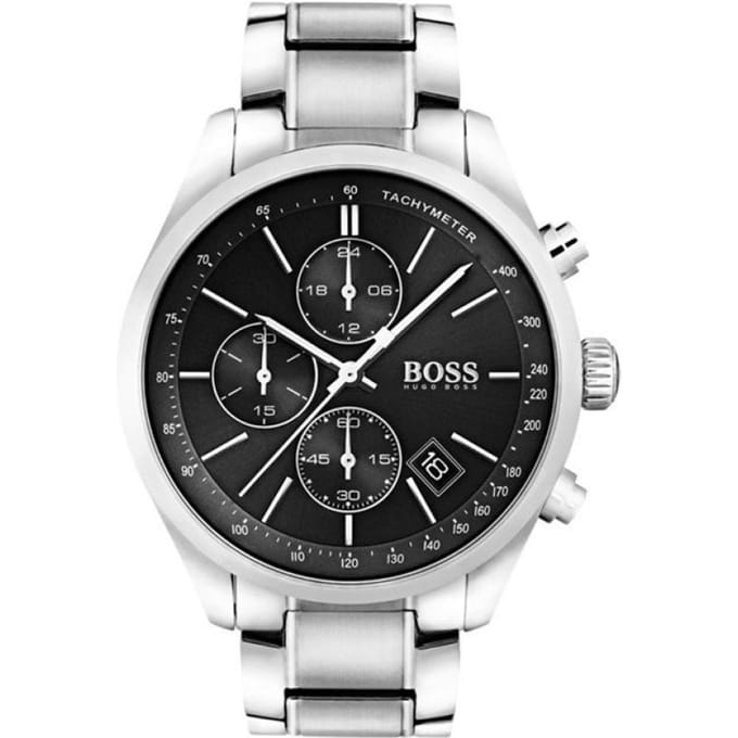 Hugo Boss HB1513477 Grand Prix Horloge - Staal - Zilverkleurig - Ø44 mm