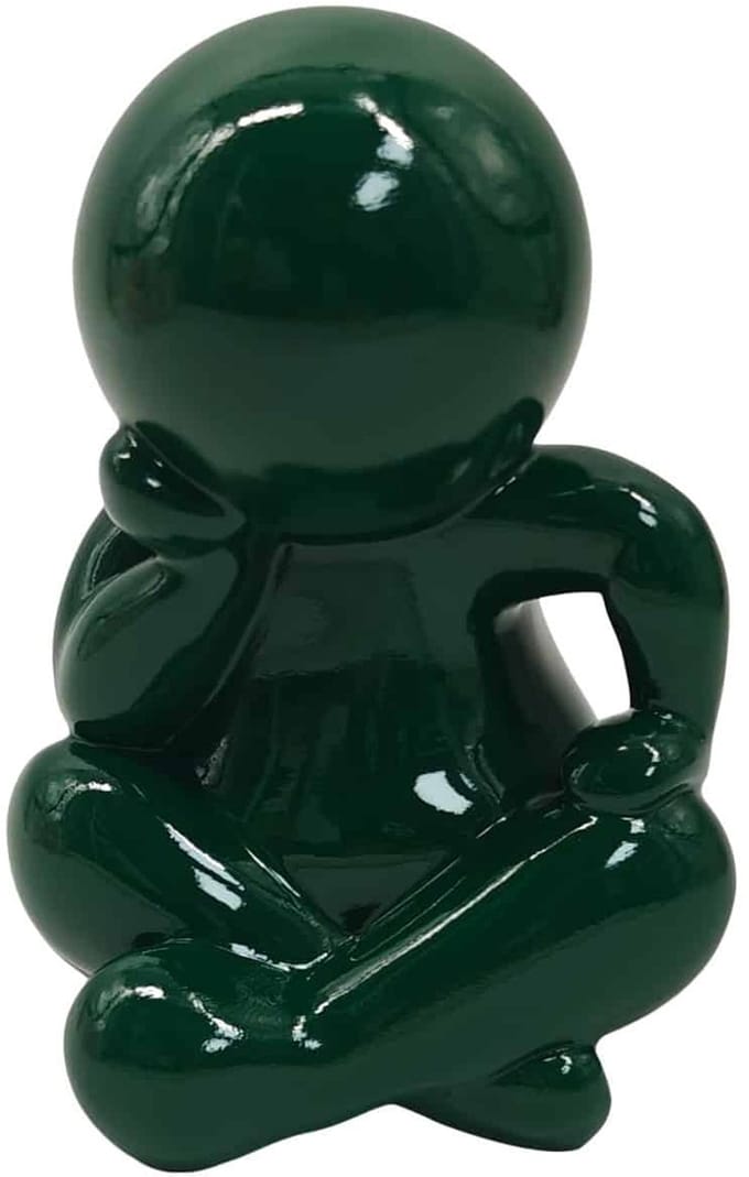 Present Time Ornament Amigo Sitting Large - Groen - 24x21x34.8cm - Modern - Kunststof