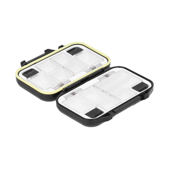 Boîte de Pêche Multi-Compartiments Détachable Étanche Rangement Appâts Leurres Hameçons Noir white