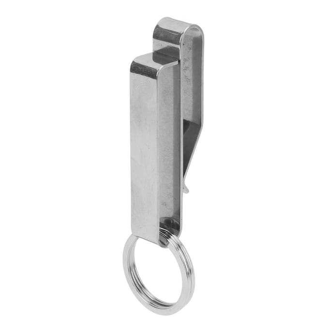 Zware Riem Sleutelhanger Snel Loslaat Roestvrijstalen Sleutelhanger Clip met 2 Sleutelringen Past op Riemen gray