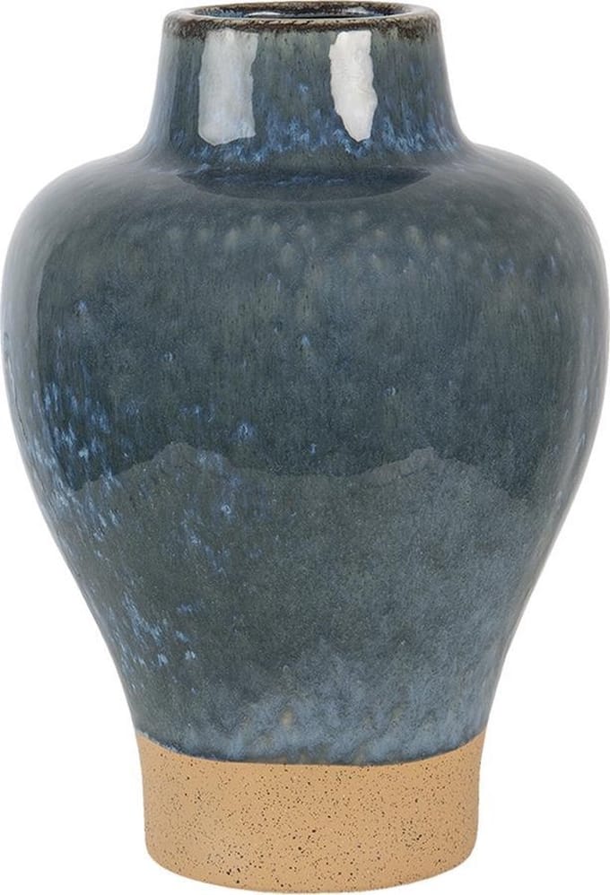 Clayre & Eef Vaas Ø 21x31 cm Blauw Keramiek