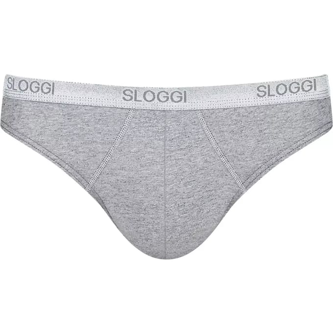 Sloggi Men Basic Mini - heren slip met smalle zijkanten (2-pack) - grijs