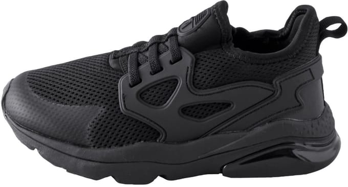 Next - Jongens - Elastische vetersneakers met brede pasvorm (G) - Zwart