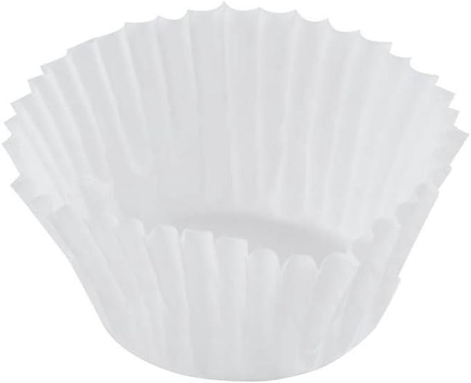 Gegolfde Bakbekers - Muffinvormpjes Papier - Muffins Bakken - Koosjer Gecertificeerd - 3 Inch Diameter - Wit