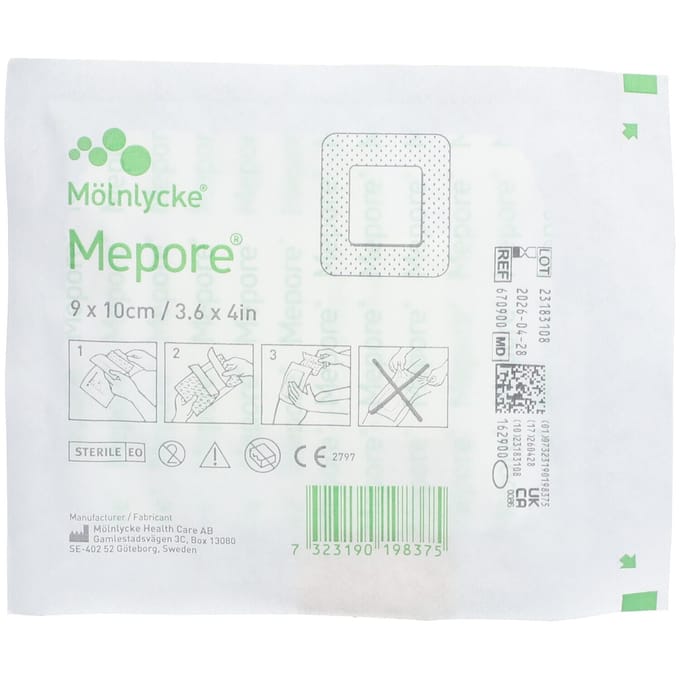 Mepore chirurgische wondpleister 9 x 10cm - 10 stuks