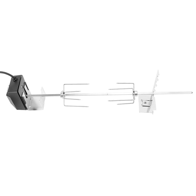 Rotisserie Grill Kit Waterdichte Schakelaar Stabiele Roterende Motor Sterk Draagvermogen Roestvrij Staal white