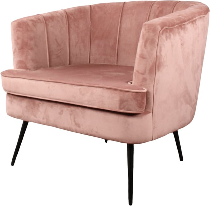 DS4U® Norah fauteuil velvet zalmroze