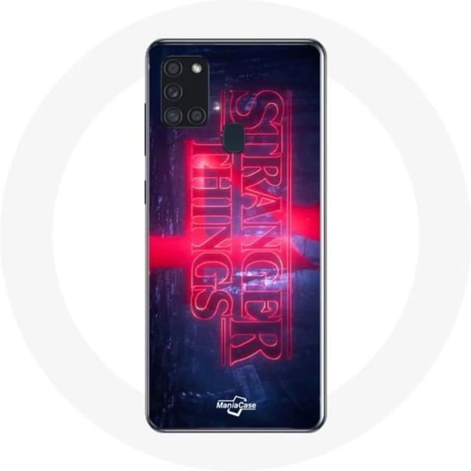 Coque pour Samsung Galaxy A21S Stranger Things Logo Transparent Saison 4 Bande annonce 2022