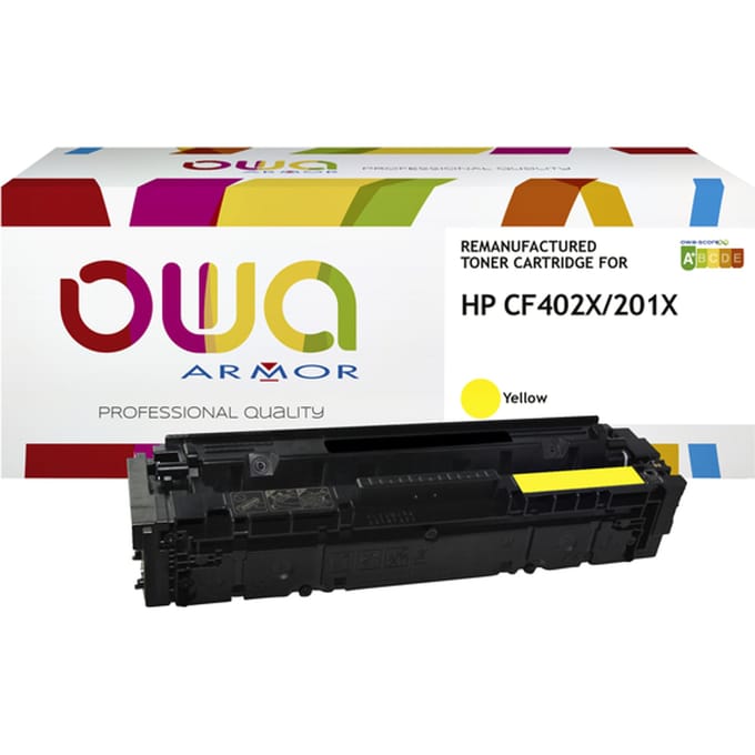 Tonercartridge OWA alternatief tbv HP CF402X geel