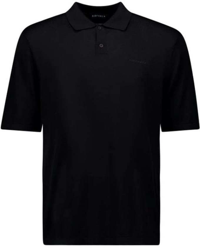 Knitted Polo Heren True Black XL