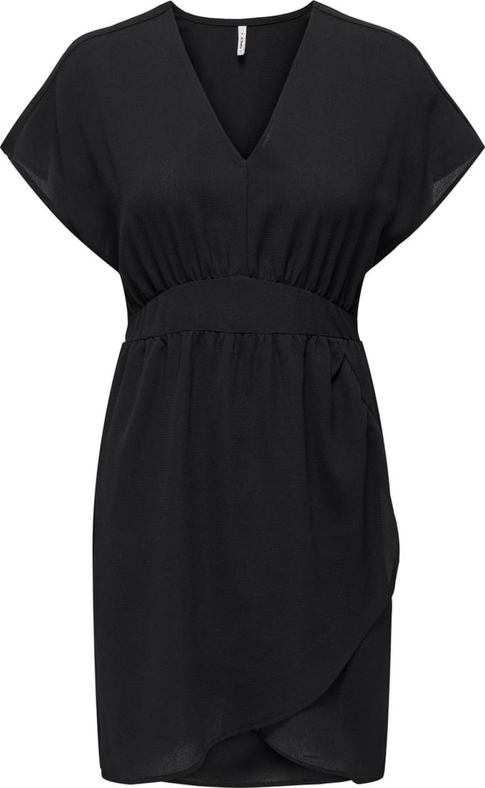 ONLY ONLNOVA LIFE VIS S/S TRACY DRESS SOLID Dames Jurk - Maat XS