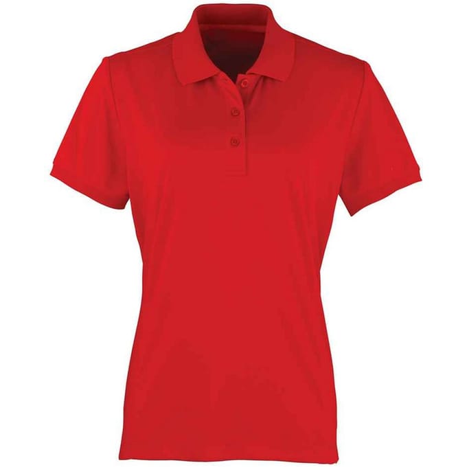 Premier Dames/Dames Coolchecker Poloshirt (Rood)