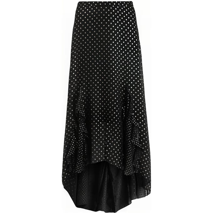 AllSaints Ilia Dot Skirt Black Taglia: 2 | Minigonne Outlet | Donna | Nero