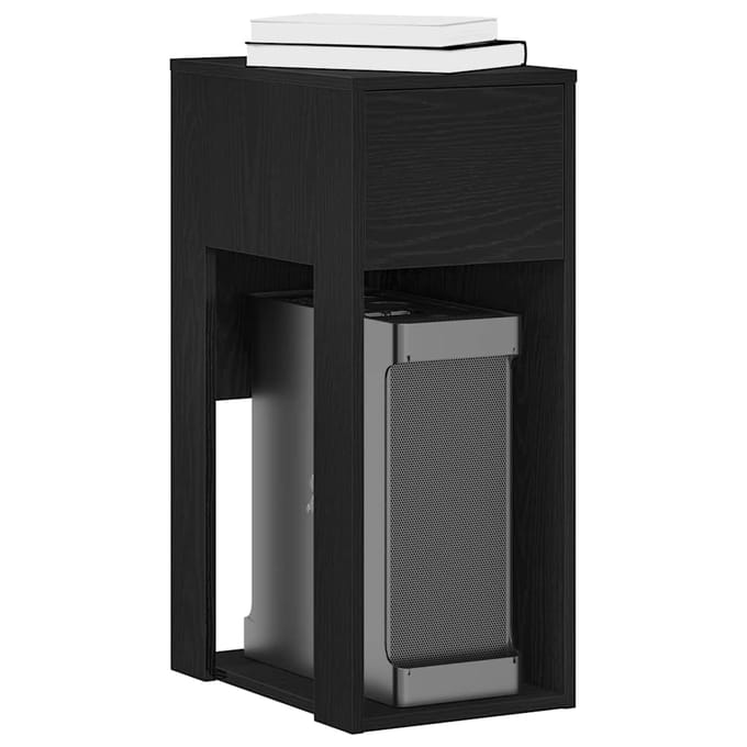vidaXL - Computertorenstandaard - met - lade - 30x44x74 - cm - zwart