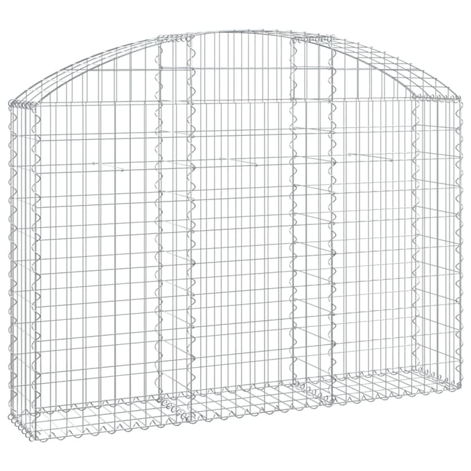 vidaXL - Schanskorf - gewelfd - 150x30x100/120 - cm - gegalvaniseerd - ijzer