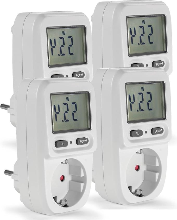 Energiekostenmeter Set - Stroomverbruik Meter - Energie Besparen - 4 Stuks - 3680 Watt - Wit