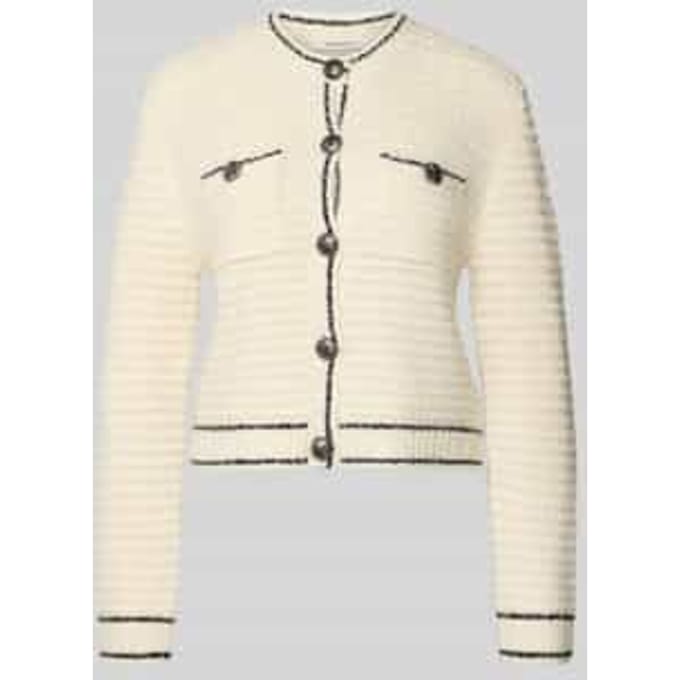 Regular fit gebreid jack met wol model 'cleana'