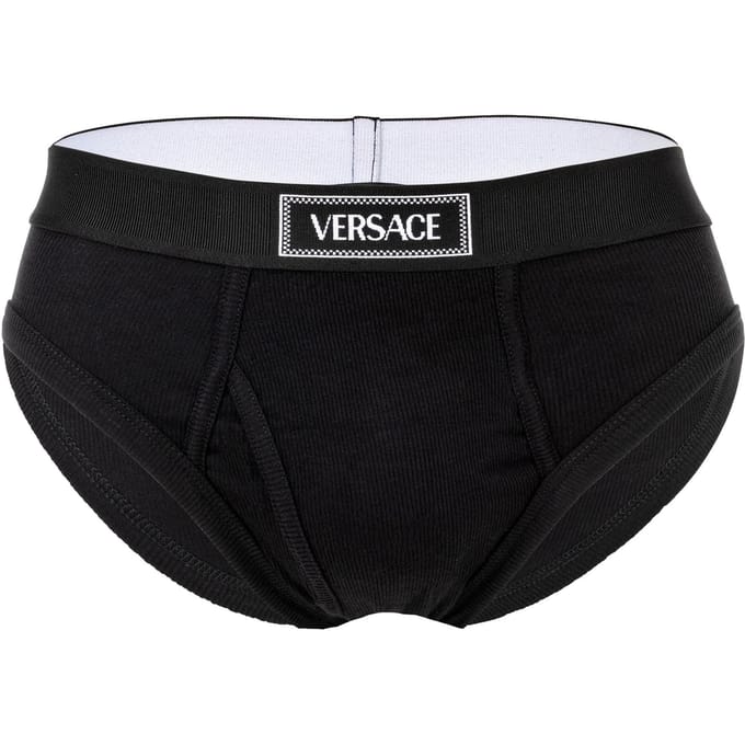 Versace Tex Geribbelde Katoenen Slip