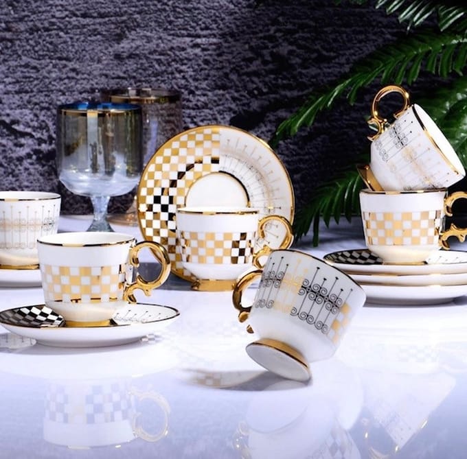 Espresso / Turkse koffie kopjes 6 persoons, 12-delige
