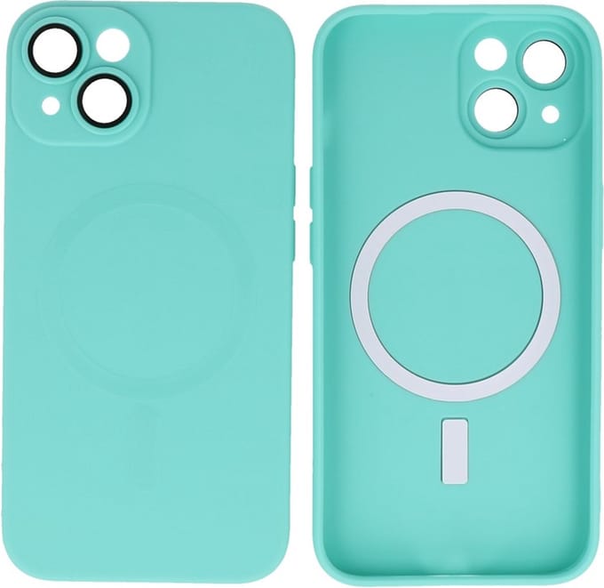 MagSafe Hoesje - Backcover met Camera Beschermer voor de iPhone 13 - Turquoise