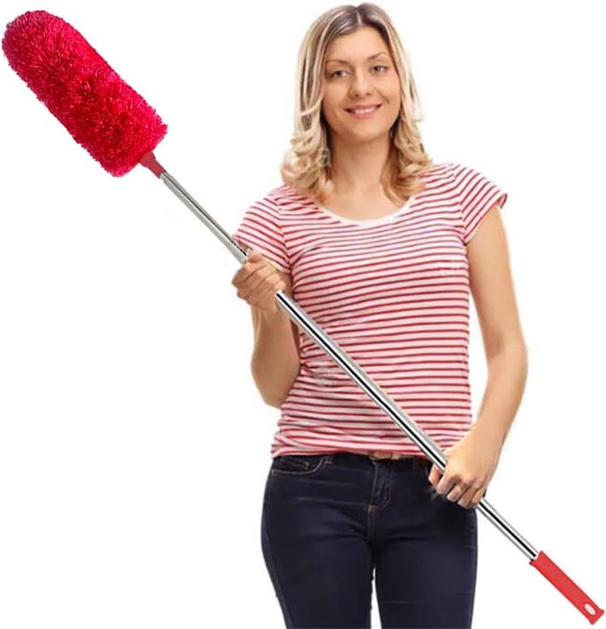 Extra Lange Microvezel Plafondbliksemmer met Uitschuifbare Stofdoek - 250cm