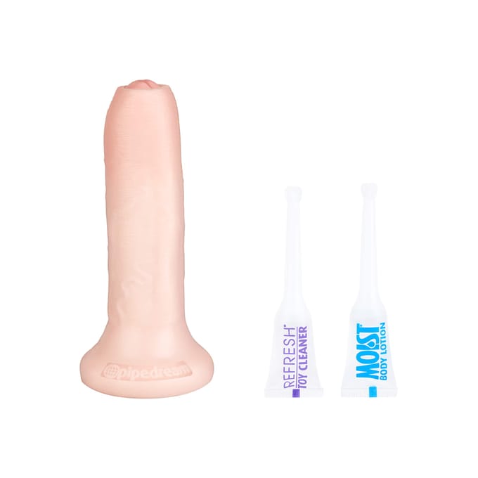 Pipedream King Kock Uncut Onbesneden Realistische Dildo met Zuignap - 15 cm- beige