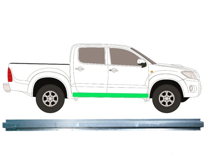 Reparatie dorpel voor Toyota Hilux 2005-2015 / Links = Rechts