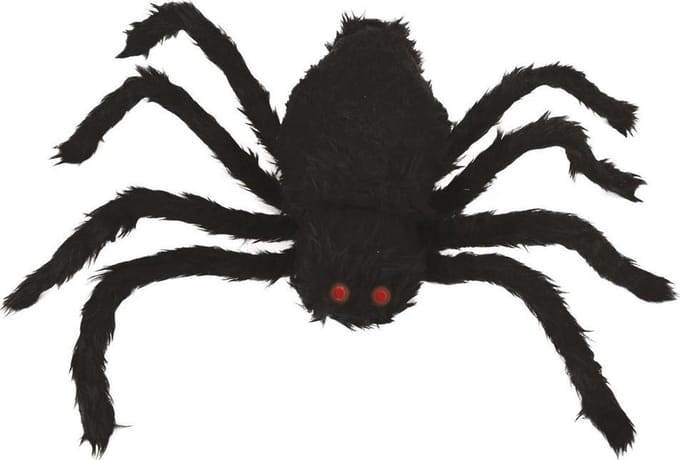 Halloween Lopende Spin met Licht en Geluid 60 cm