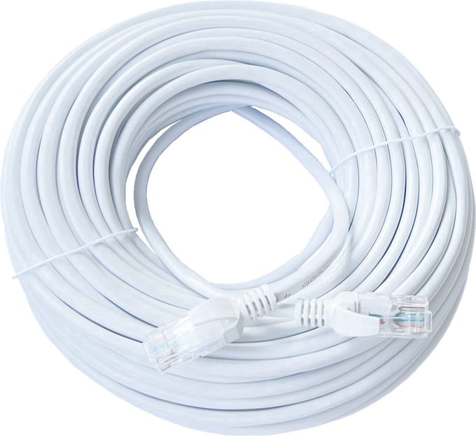 ValeDelucs Internetkabel 30 meter - CAT6 AWG 26 Ethernet kabel RJ45 - Patchkabel LAN Cable Netwerkkabel - Wit