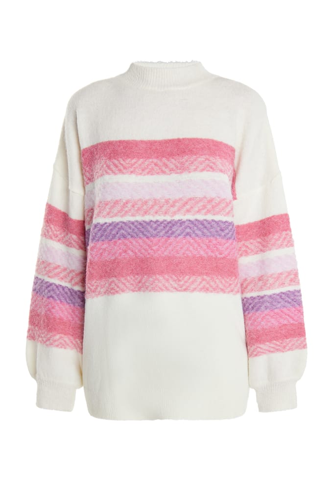 IZIA Jumper Dames Wit Veelkleurig