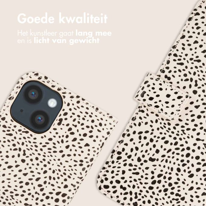 imoshion Hoesje - Geschikt voor Apple iPhone 14 - Design Bookcase smartphone - Desert Dots