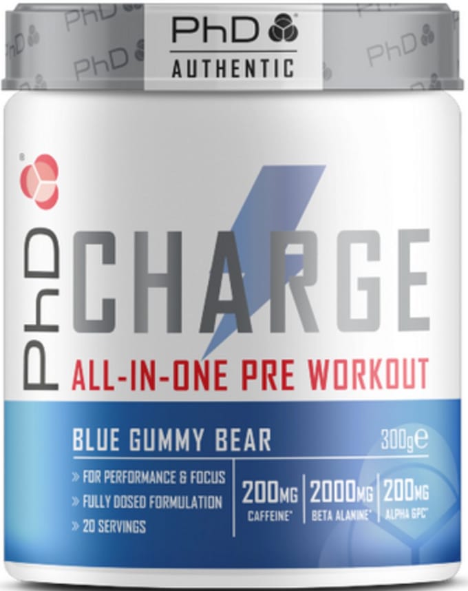 PhD Charge All-In-One Pre-Workout (20 serv) Grape Candy - Pre-Workout - Pre-Workout Booster