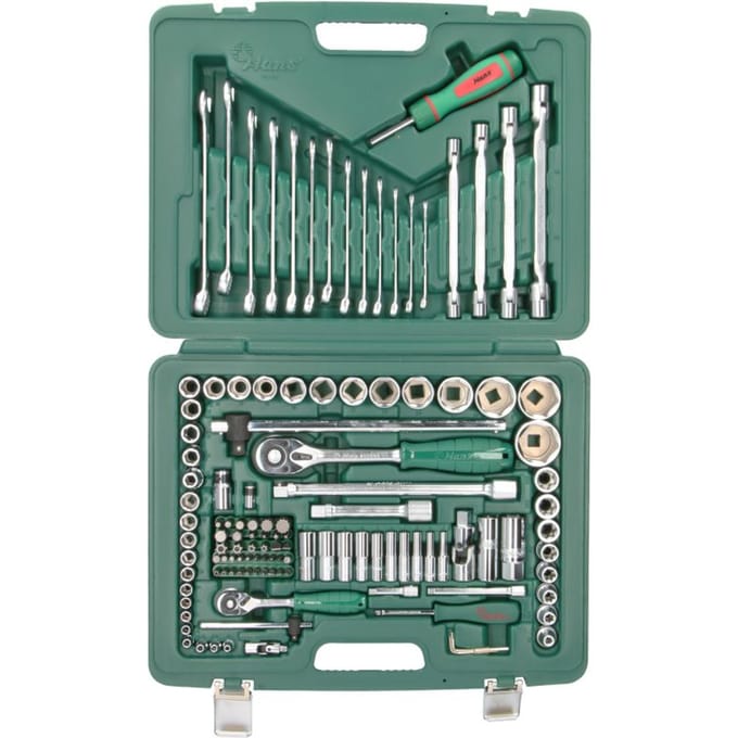 Gereedschapskist HANS 1/4 inch, 1/2 inch 124 teilig