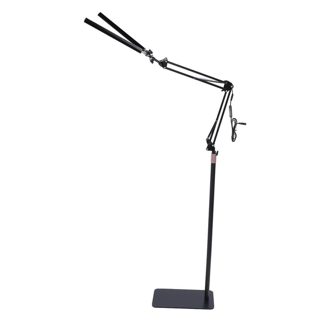 Dubbele LED Vloerlamp Estheticus Licht 3 Kleurtemperaturen Instelbare Helderheid Oogzorg EU Plug white