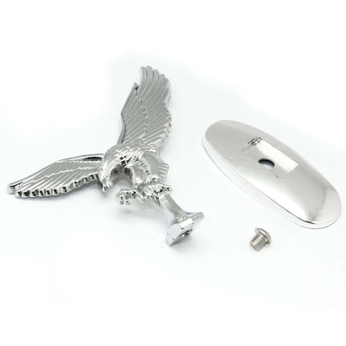 3D-embleem Auto-logo Voorkant Motorkap Ornament Autohoes Chrome Eagle-badge voor auto white