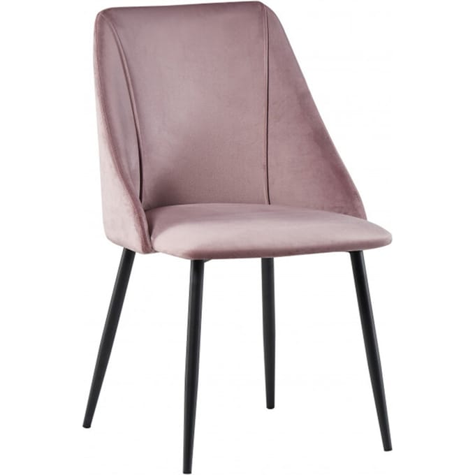 Stozy Velvet Eetkamerstoel Kara Roze