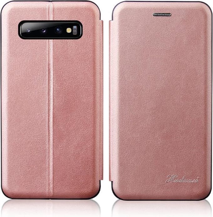 Flip Case met Kaarthouder en Magneetsluiting voor Galaxy S10 Plus – Roze Goud