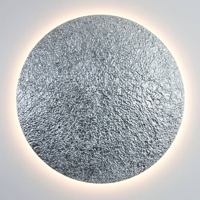 Holländer LED wandlamp Meteor, Ø 120 cm, zilver