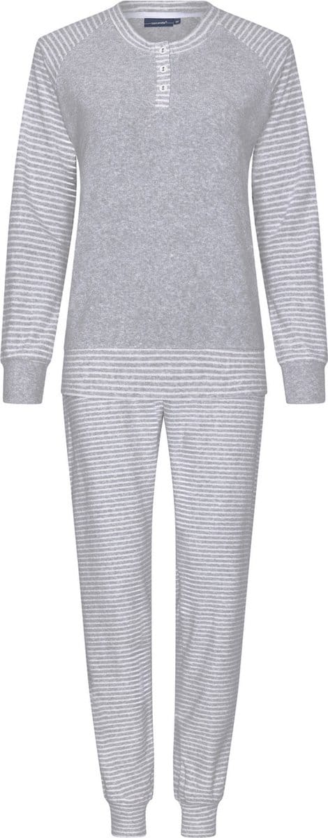 Grijze badstof pyjama Pastunette - Grijs - Maat - 44