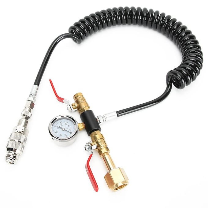 CO2 Dubbele Klep Soda Slang met 3000psi Meter Kit Accessoires W21.8-14 voor Soda Stream