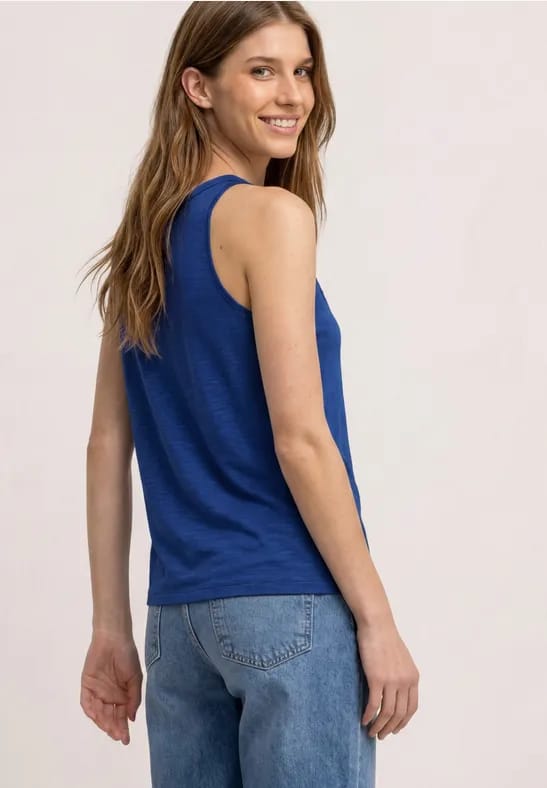 Top met V-hals en decoratief detail