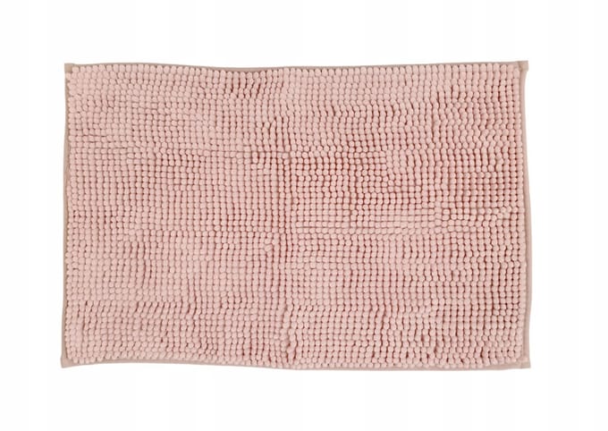 Bisk Basic Chenille Badmat Roze 60x40 cm - Zacht en Duurzaam