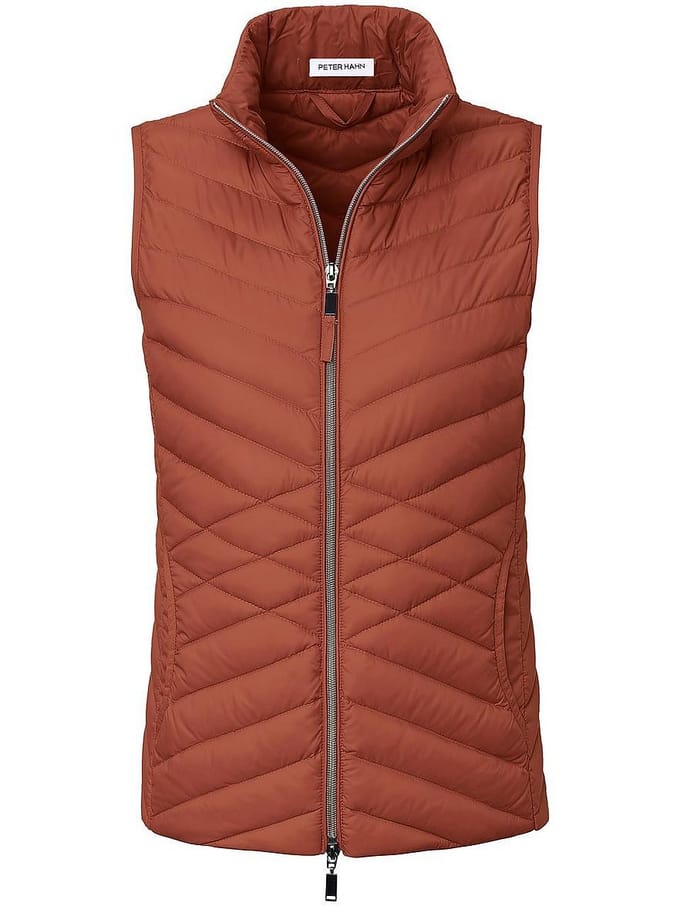 Donzen bodywarmer deelbare ritssluiting Van Peter Hahn oranje