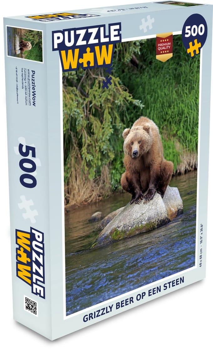 Puzzel Beer - Steen - Dier - Legpuzzel - Puzzel 500 stukjes