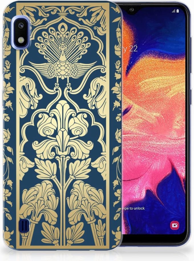 Samsung Galaxy A10 TPU Case Beige Flowers