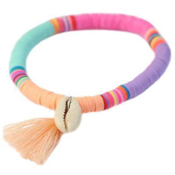 Summer shell bracelet peach