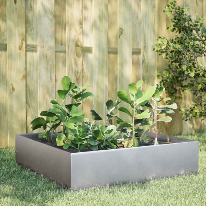 vidaXL - Plantenbak - verhoogd - 100x100x41 - cm - gegalvaniseerd - staal