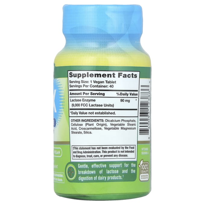 Nature's Truth, Lactose Digest X™ Complet à Action Rapide, 40 Comprimés